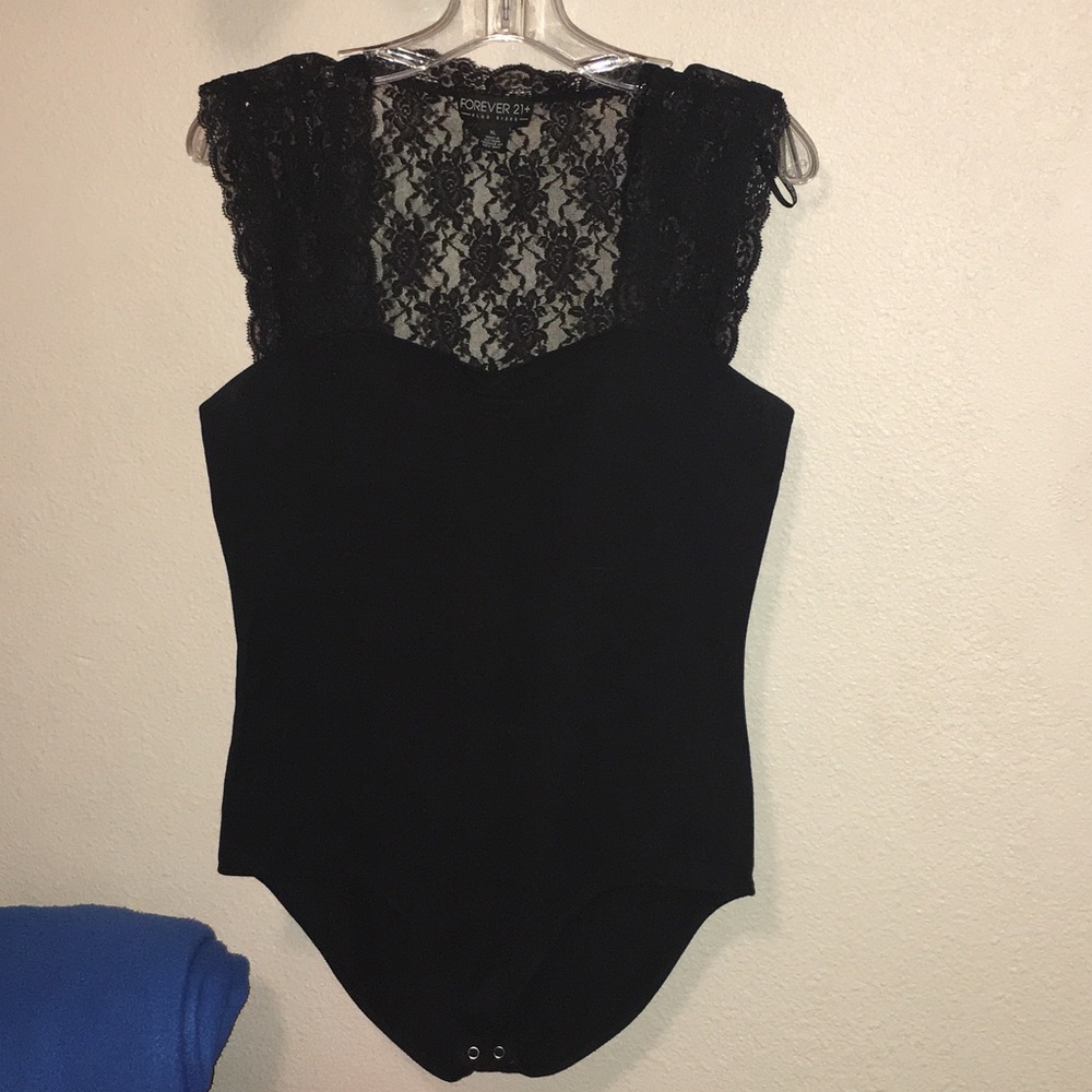 Black lace bodysuit